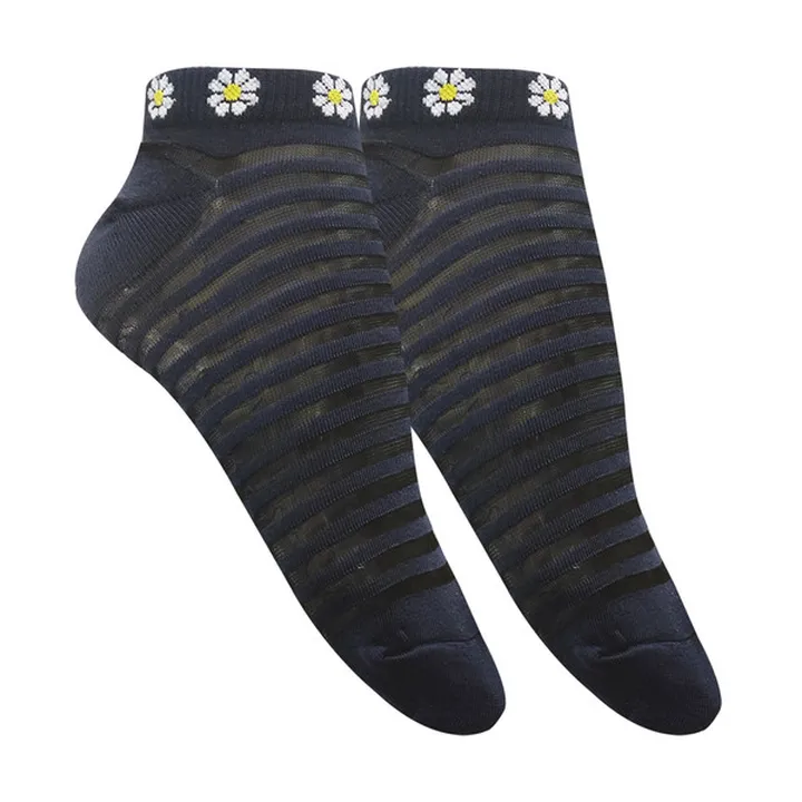 جوراب ساق کوتاه زنانه تن پوش هنگامه مدل شیشه ای گل...