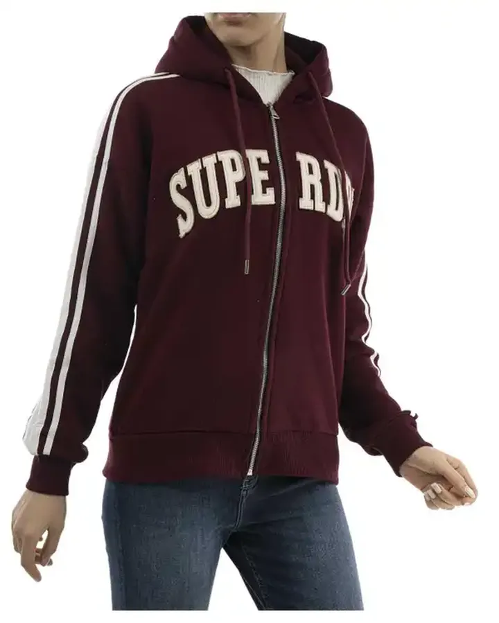 سویشرت زنانه زرشکی سوپردرای Superdry کد W12A40402T