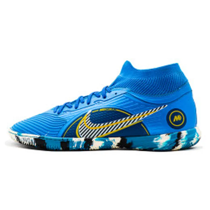 کفش فوتسال نایک مرکوریال ساق دار طرح اصلی Nike Mercurial Suoerfly Blue