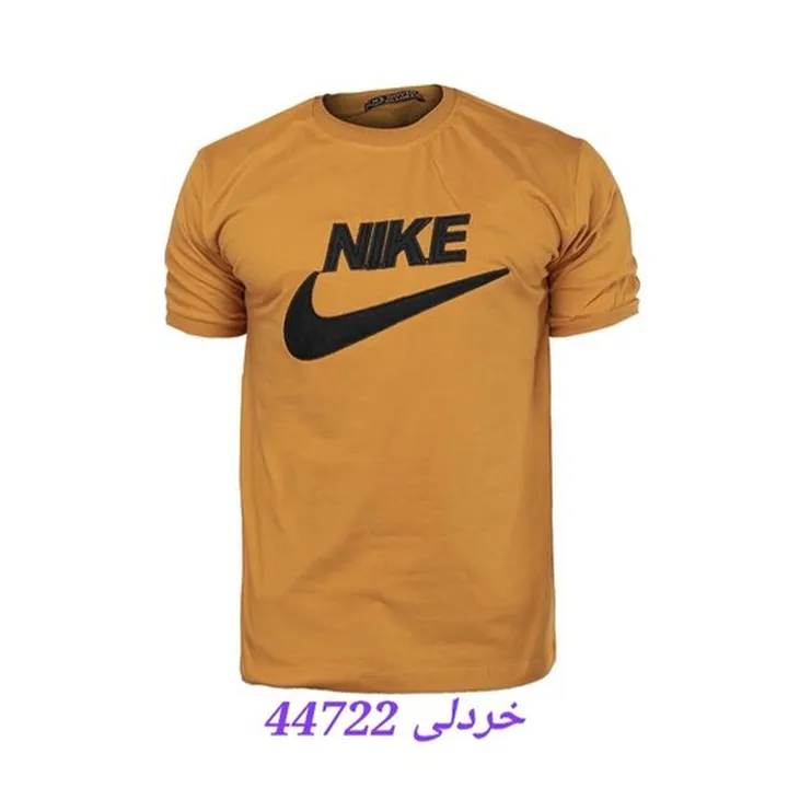 تیشرت یقه گرد مردانه  سایز L، XL، XXL، XXXL جنس پنبه رنگ خردلی 44722 طوسی تیره 44723 کرم 44724 مشکی 44725 سفید 44726 