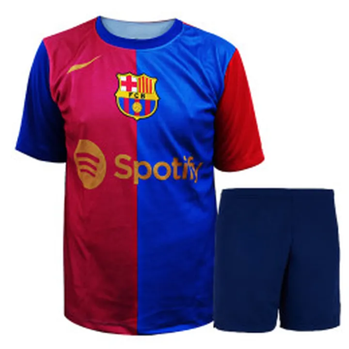 پیراهن و شورت بچگانه اول بارسلونا بانام وشماره یامال Barcelona Home 2024-25 Kit