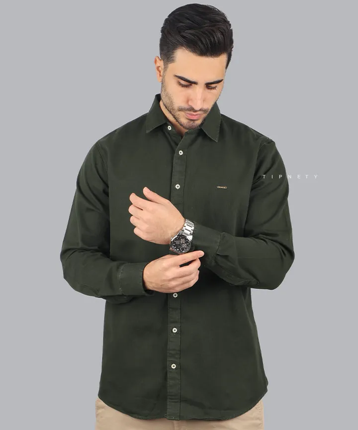 پیراهن مردانه آستین بلند کتان 5220