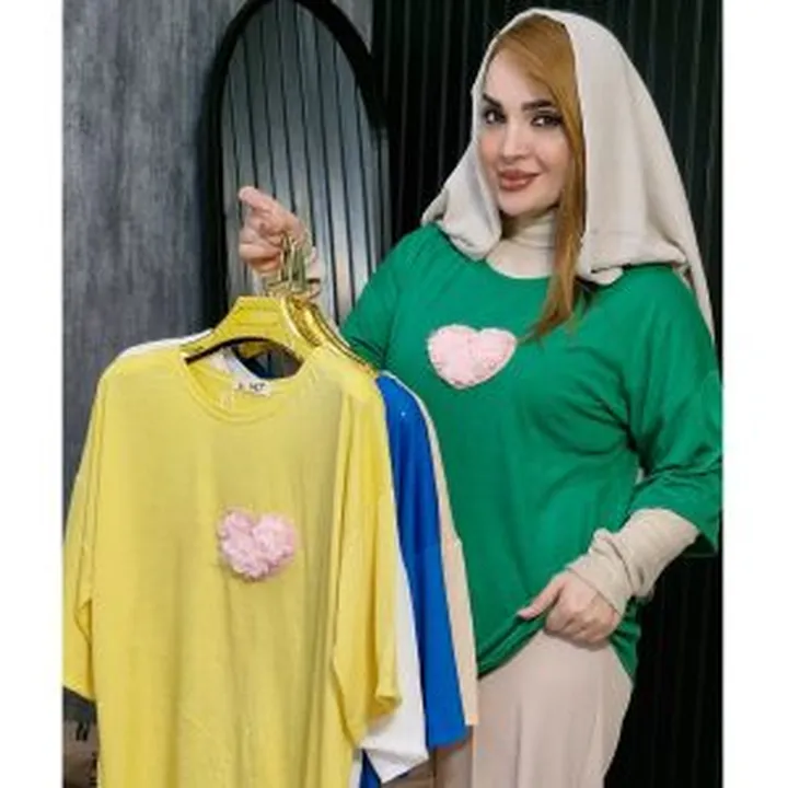تیشرت قلب مرواریدی ۲۸۹۰۰۲۳۰۵
