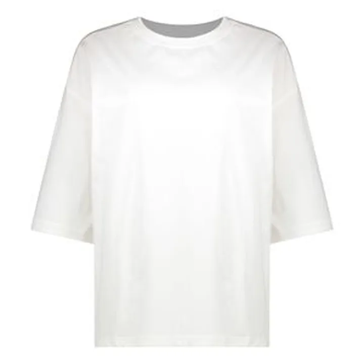 تی شرت آستین کوتاه زنانهمدل باکسی بیسیک رنگ سفید