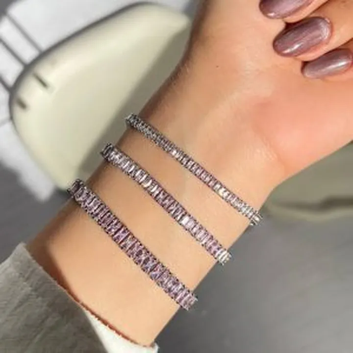 دستبند تنیسی صورتی