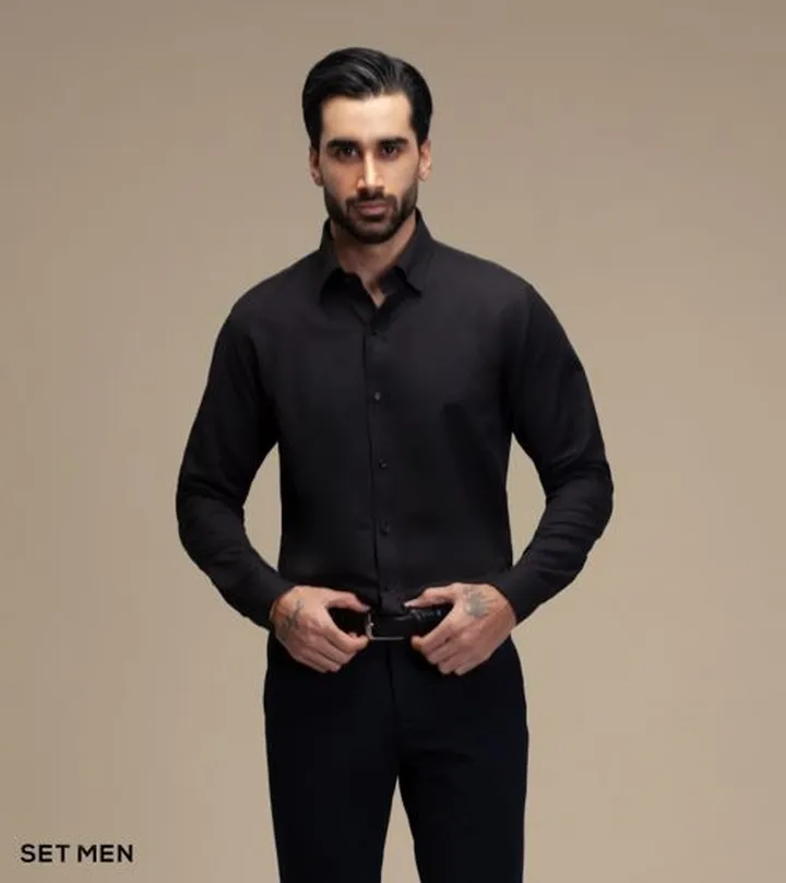 پیراهن مردانه آستین بلند طرح برفکی