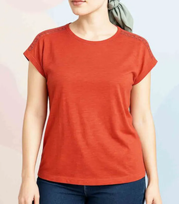 تیشرت سرشانه گیپوری کد 4657