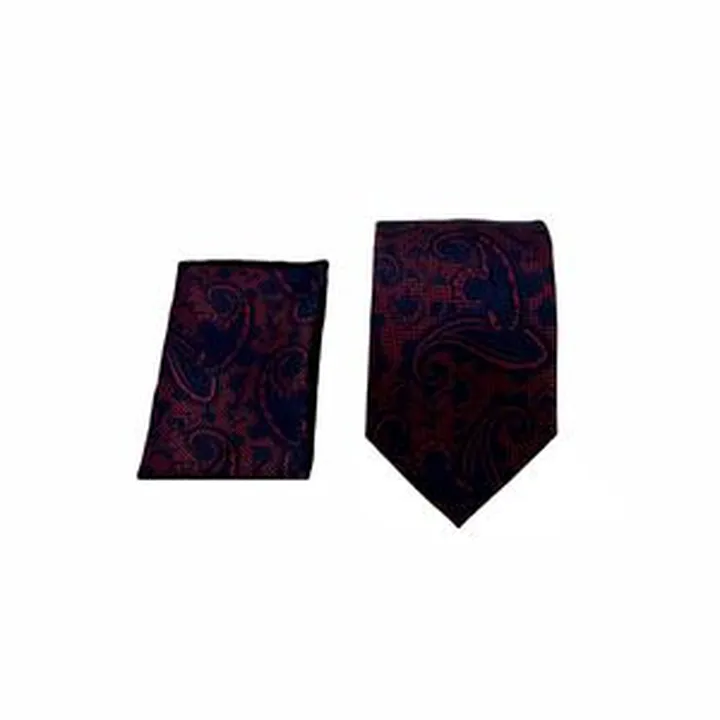 ست کراوات و دستمال جیب مردانه آریوان مدل بته جقه کد TB9902