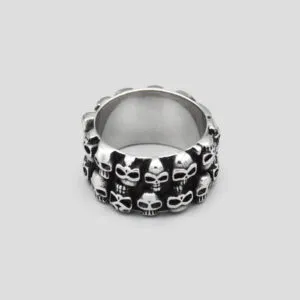 حلقه اسکلتی استیل مدل Full-Skulls کد Njd543