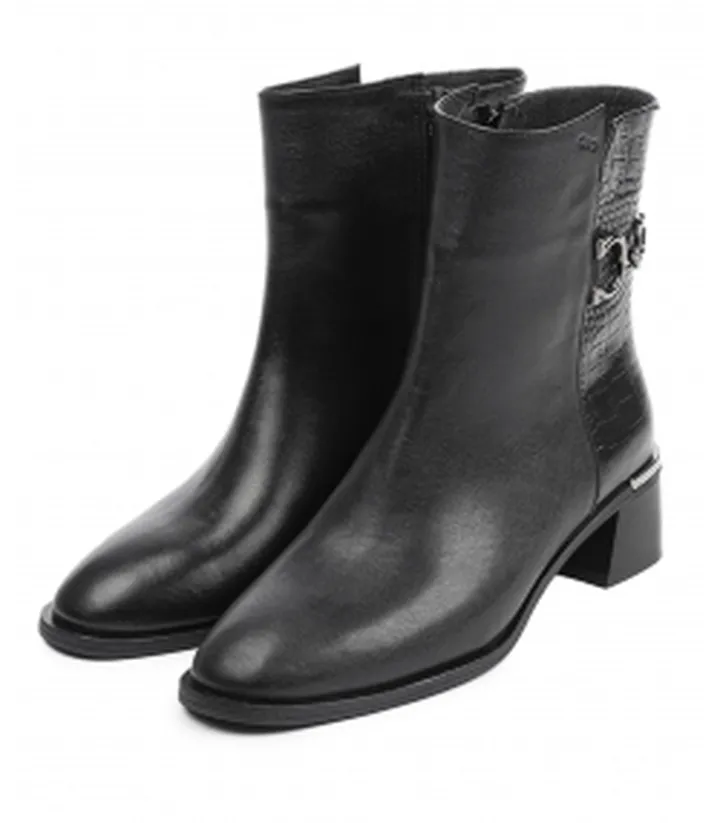 نیم بوت چرم طبیعی زنانه صاد مدل RF7403