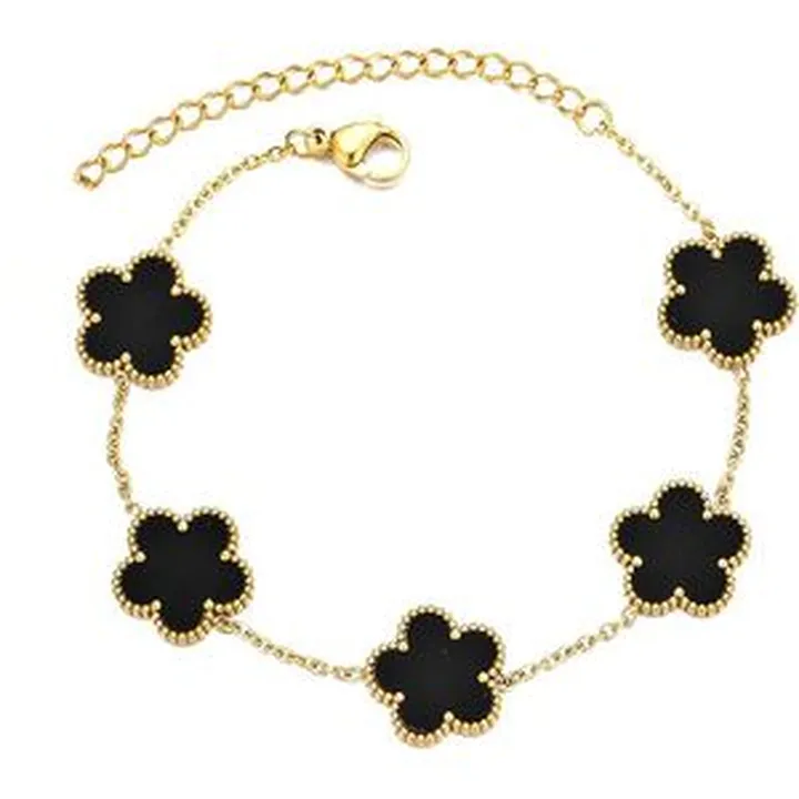 دستبند زنانه مدل زنجیری ونکلیف دو رو کد 298482