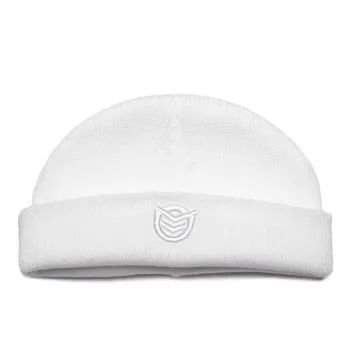 (B044)WHITE BEANIE HAT