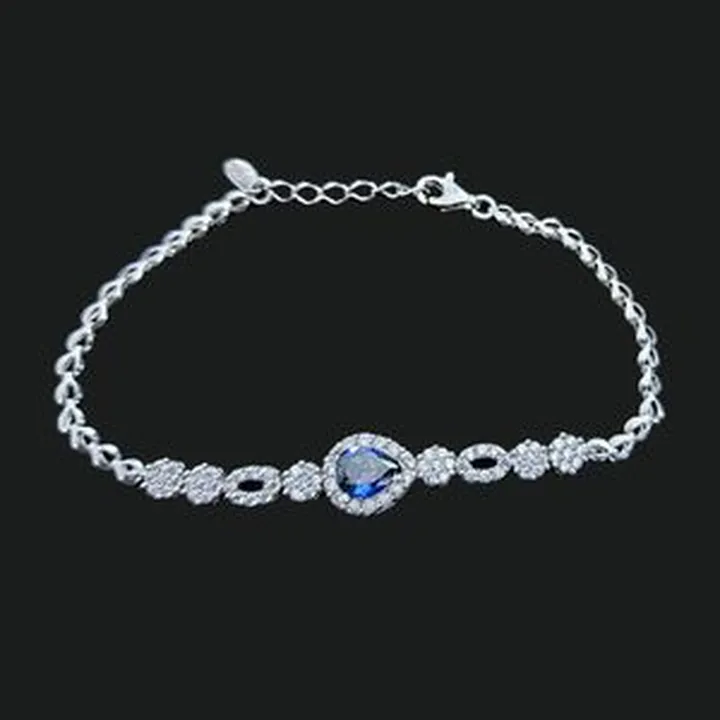 دستبند نقره زنانه مسعود جلالی نقره کار مدل Tanzanite-01