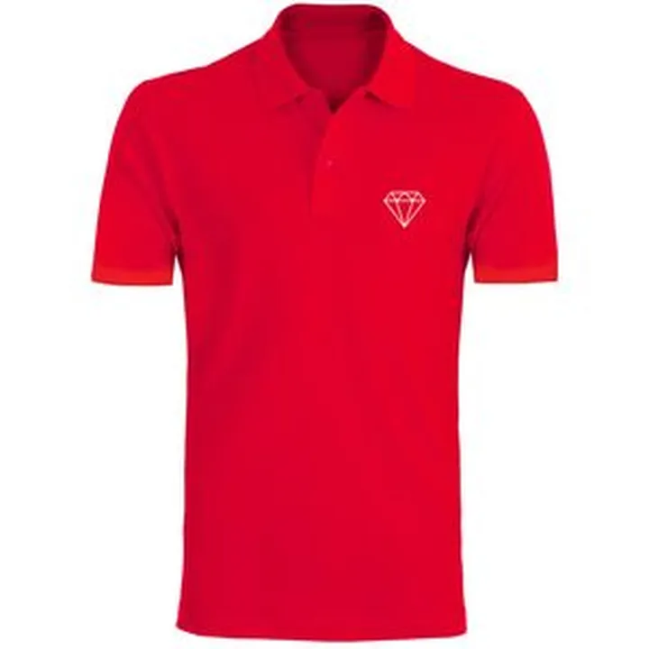پولوشرت آستین کوتاه مردانه مدل الماس EE423 رنگ قرمز
