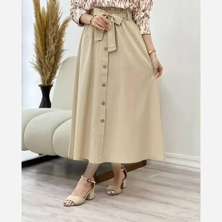 دامن سه دکمه لنین نچرال شسته شده 