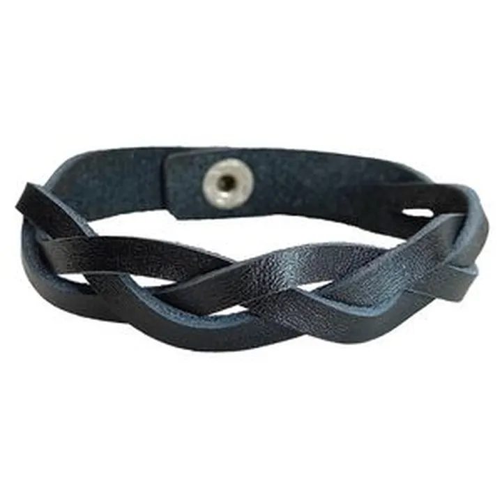 دستبند چرم گردو مدل D101