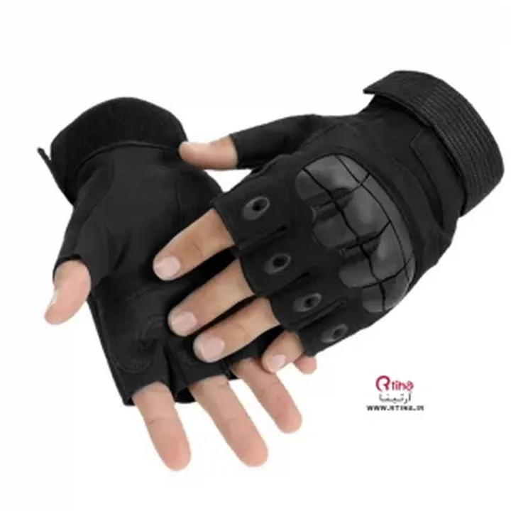 دستکش نیم پنجه نظامی ورزشی ضربه گیر (اورجینال)