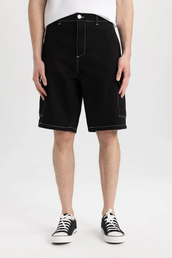 DefactoRelax Fit Cargo Pocket Bermuda