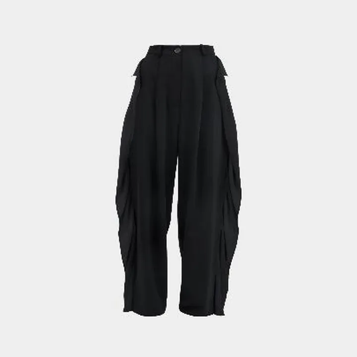 شلوار زنانه گاباردین مشکی تاکسیدو