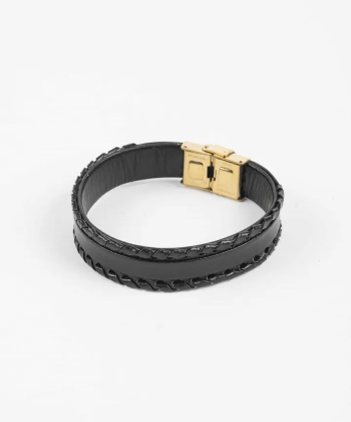 دستبند  چرم طبیعی بیسراک Bisrak  کدLeatherBracelet-419