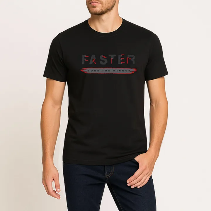 تی شرت آستین کوتاه مردانه موها فیتنس مدل FASTER-B