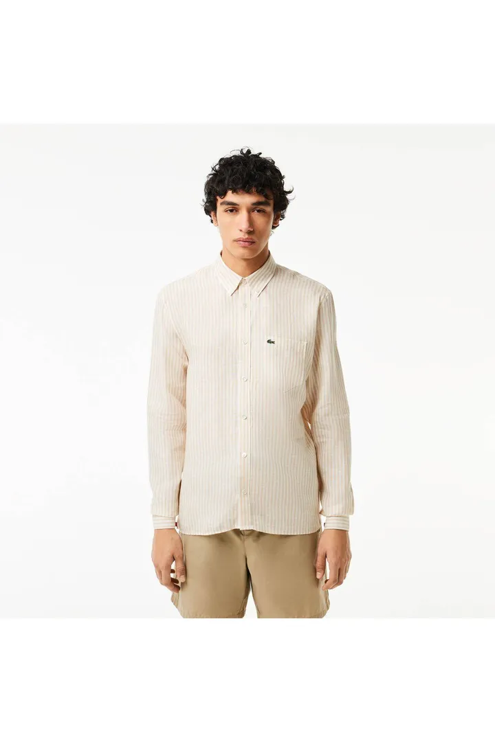 <span class="text-styled__StyledSpan-sc-d280c10c-1 dvOaRP">Lacoste< span>پیراهن بژ راه راه مردانه منظم