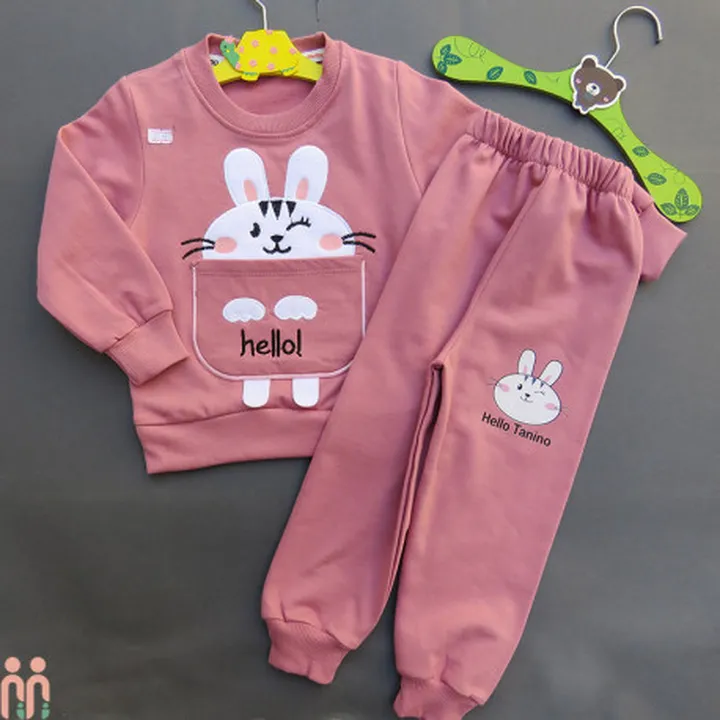 بلوز و شلوار دورس دخترانه خرگوش صورتی...