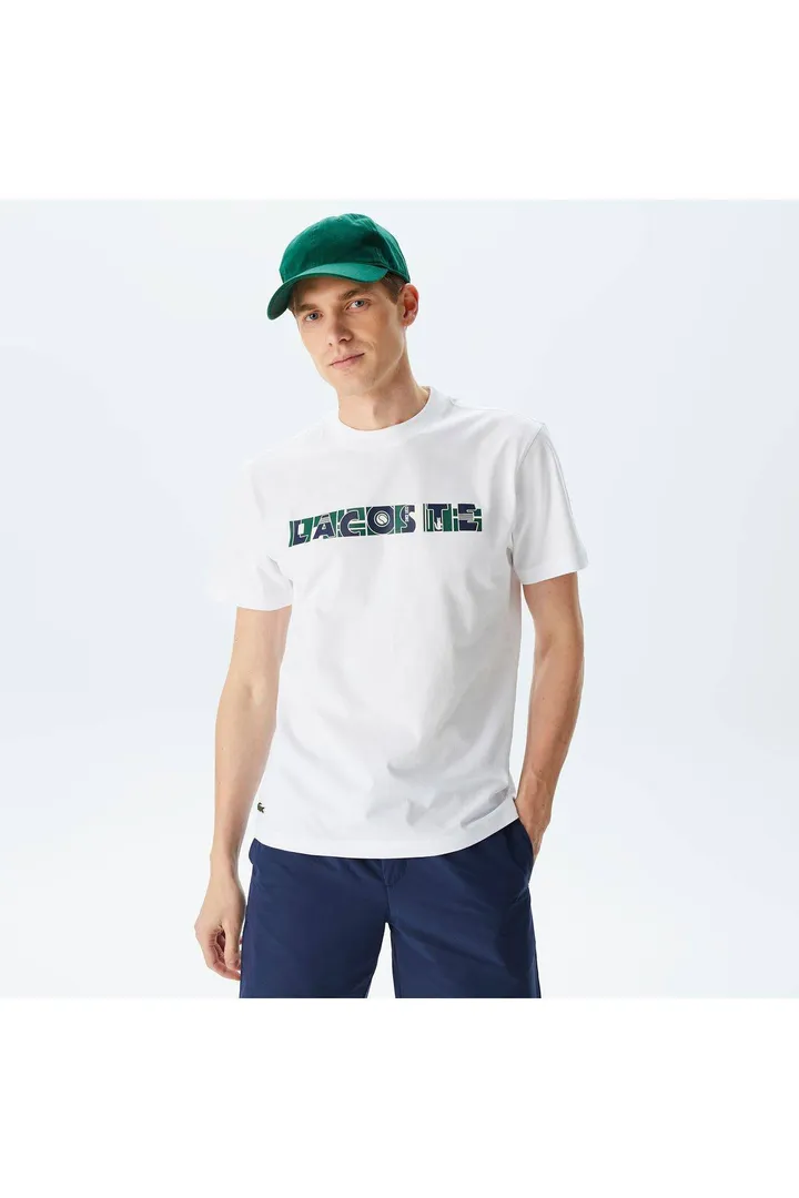 <span class="text-styled__StyledSpan-sc-d280c10c-1 dvOaRP">Lacoste< span>تیشرت سفید با یقه مردانه با تناسب اندام و راحت