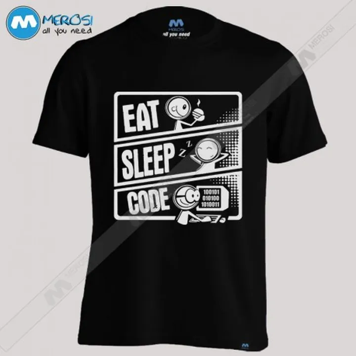 تیشرت طرح Eat Sleep Code