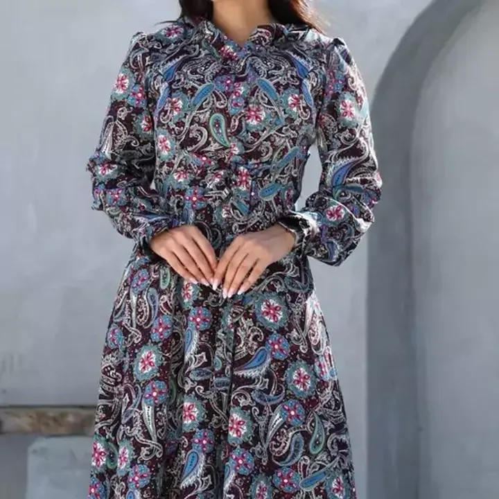 پیراهن طرح ژاله  جنس  کرپ