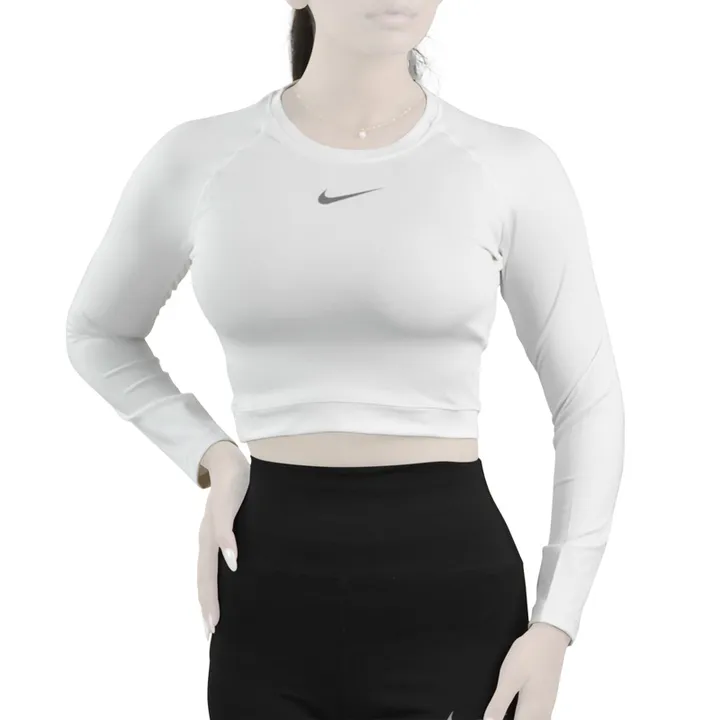 نیم تنه آستین بلند ورزشی زنانه نایک مدل SRN-31331 سفید