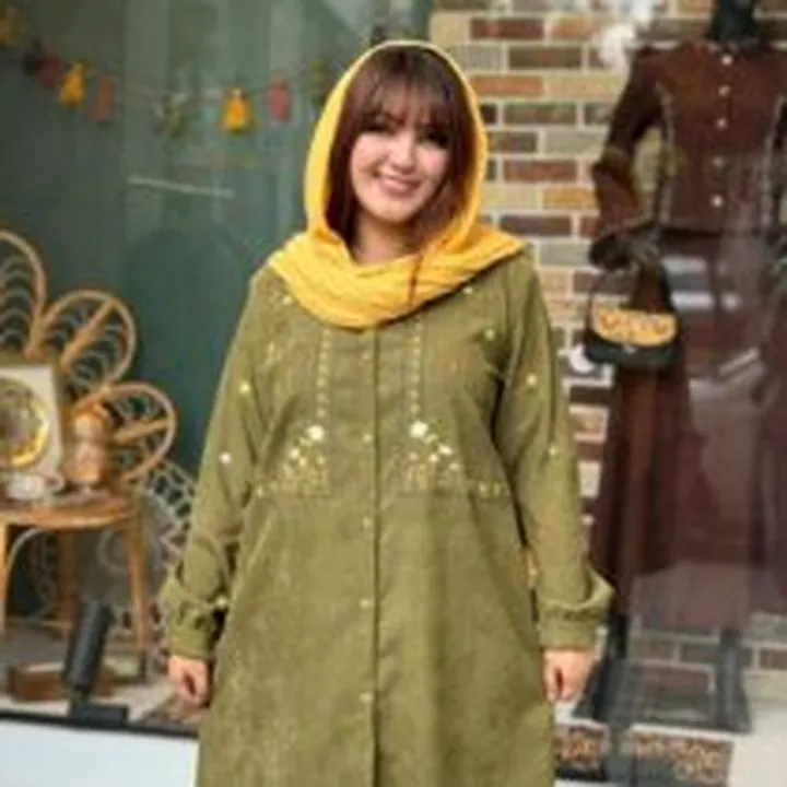 مانتو آوا کبریتی زیتونی