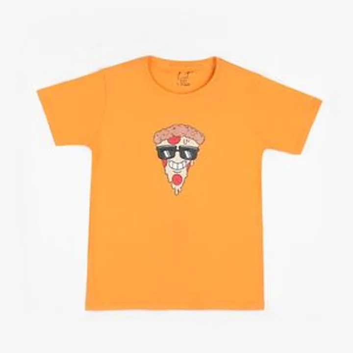تی شرت آستین کوتاه پسرانه لینتل  مدل pizza کد 0050