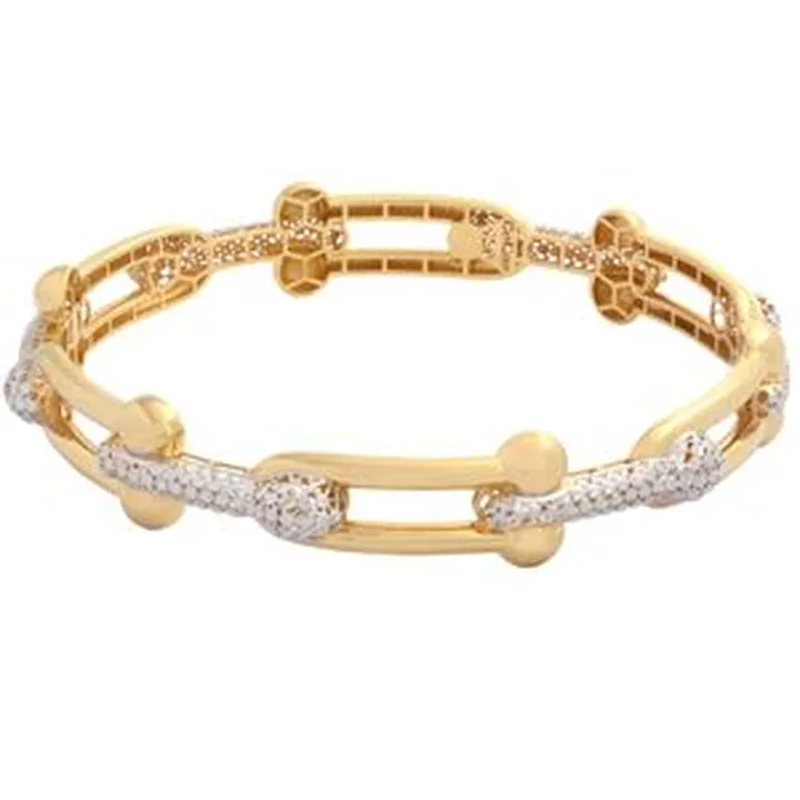 النگو طلا 18 عیار زنانه طلای مستجابی مدل تیفانی سلین کد T1610 سایز 2