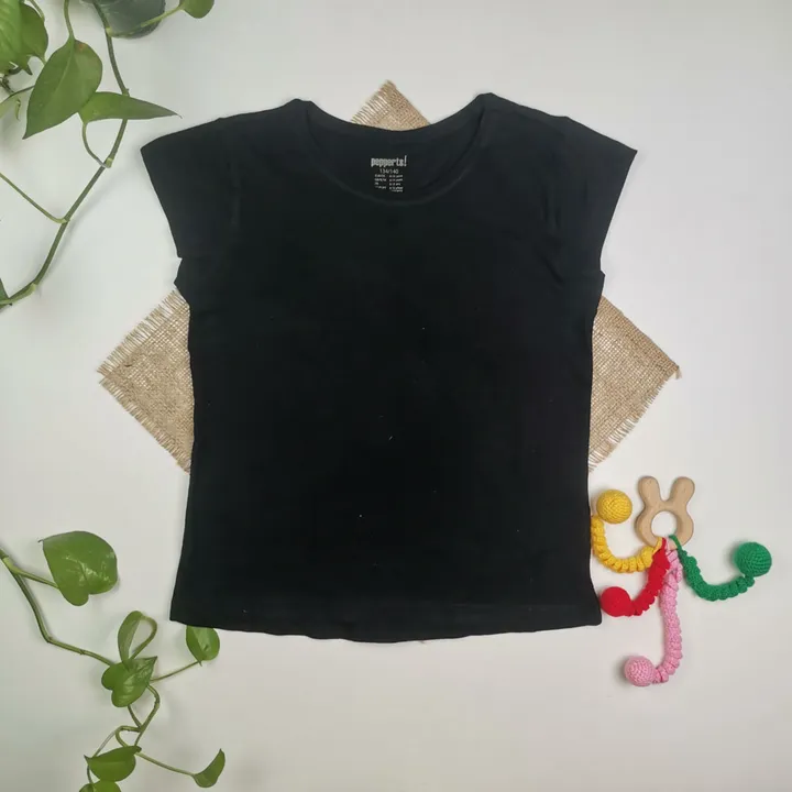 تیشرت نوزادی دخترانه آستین کوتاه برند pepperts مشکی رنگ