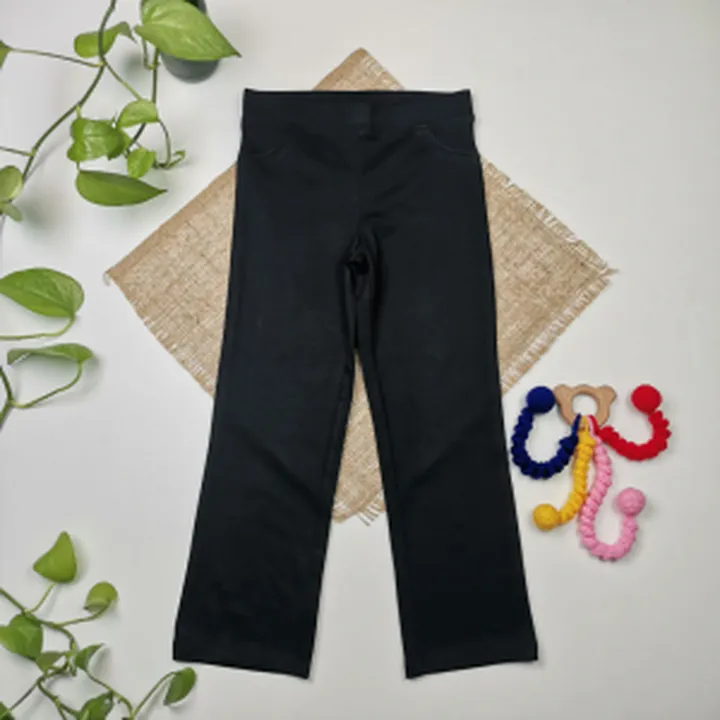 شلوار برند Tu طرح کمر کش جیب نما مشکی رنگ