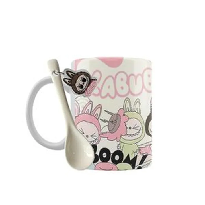 ماگ مدل لابوبو لبوبو کیوت فانتزی کد 303 به همراه قاشق