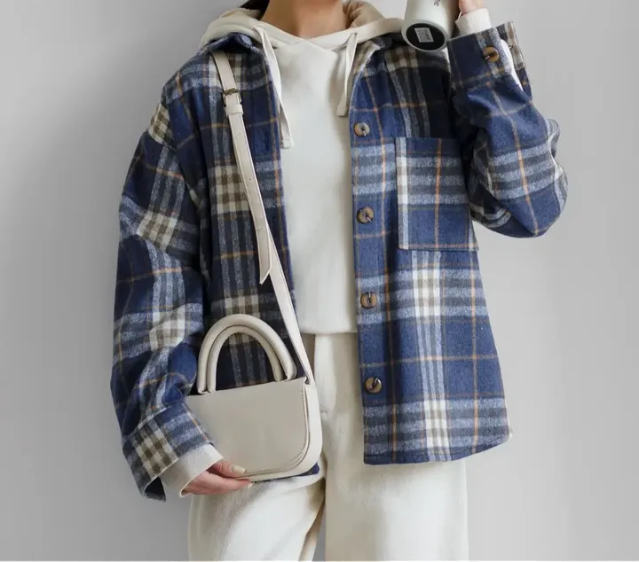 شکت سورمه ای چهارخونه