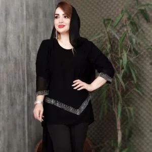 شومیز حریر نگینی 3640027