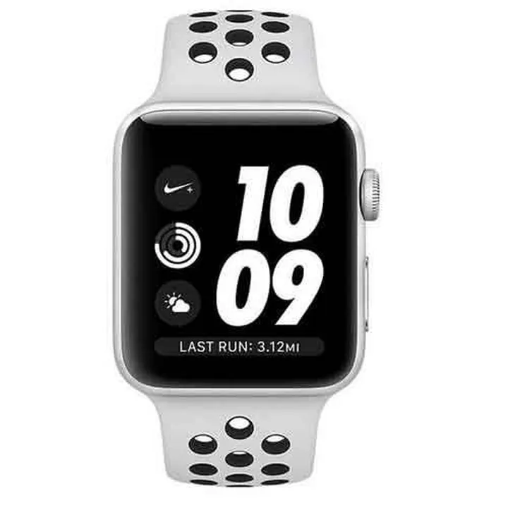 ساعت هوشمند اپل واچ سری 3 مدل Nike Plus 38mm Silver Aluminum Case with Pure Platinum Black Nike Spo