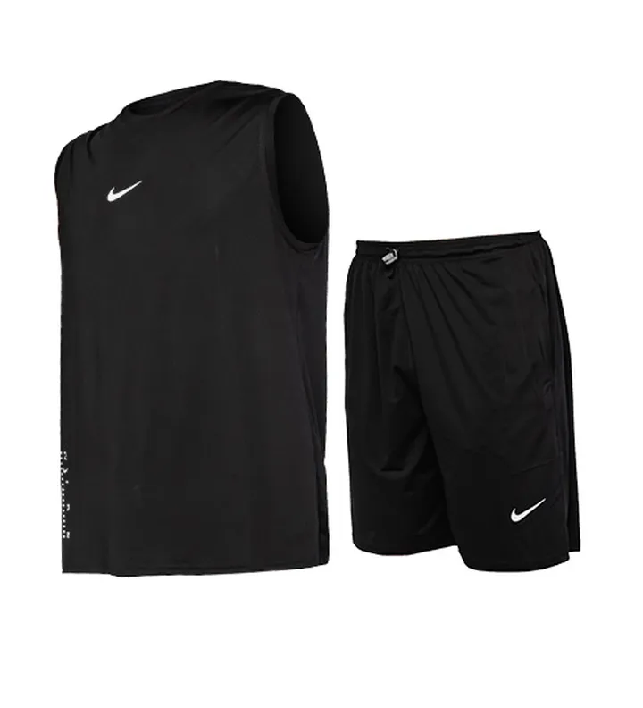 ست رکابی و شلوارک یقه گرد مردانه Nike مشکی
