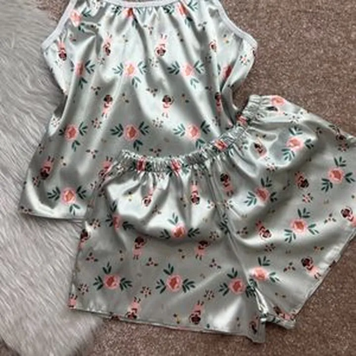 تاپ و شلوارک ساتن موآنا