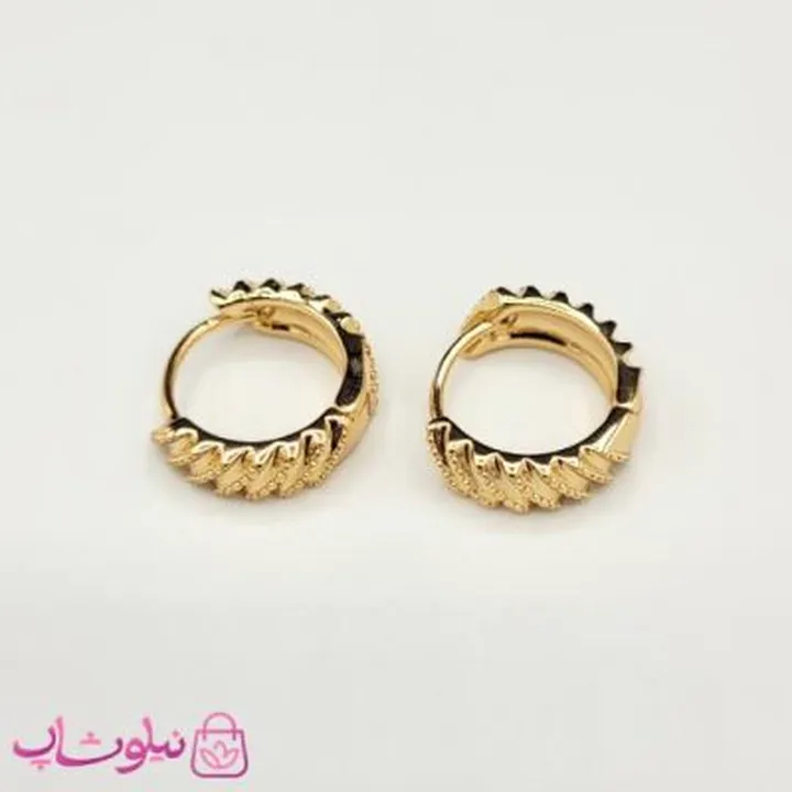 گوشواره حلقه ای زنانه ژوپینگ طرحدار کد 699