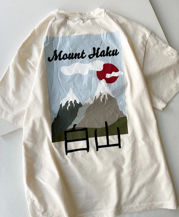 تیشرت شیری mount haku