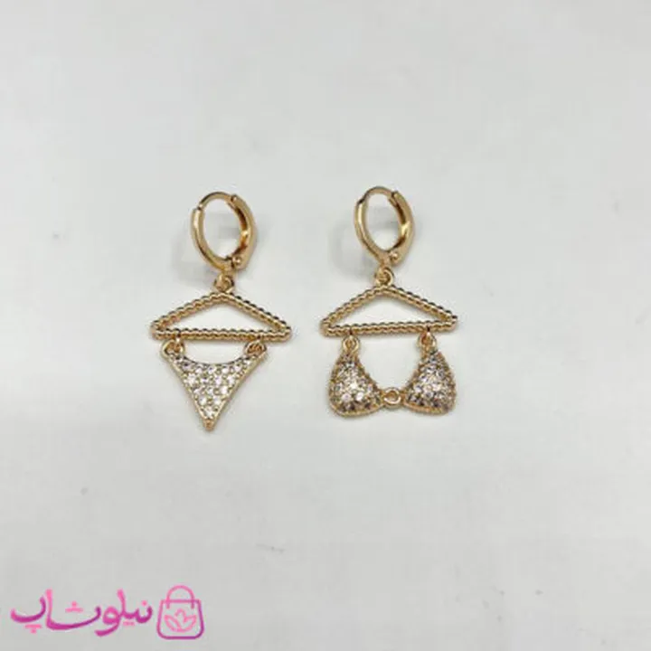 گوشواره زنانه ysx طرح فانتزی نگیندار کد 1491