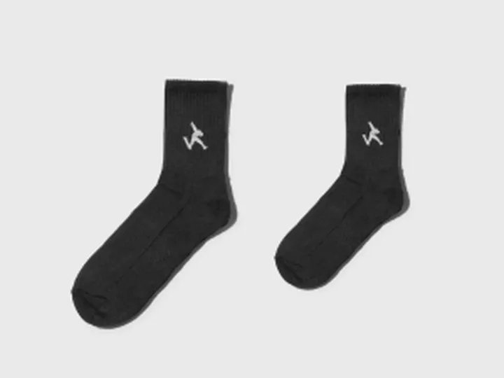 جوراب ساق بلند مشکی مدل Socks M1 برند کرب CURB