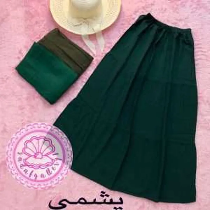 دامن نخی طبقه ای بلند در رنگبندی