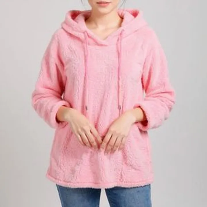 هودی زنانه مدل تدی بلند_S