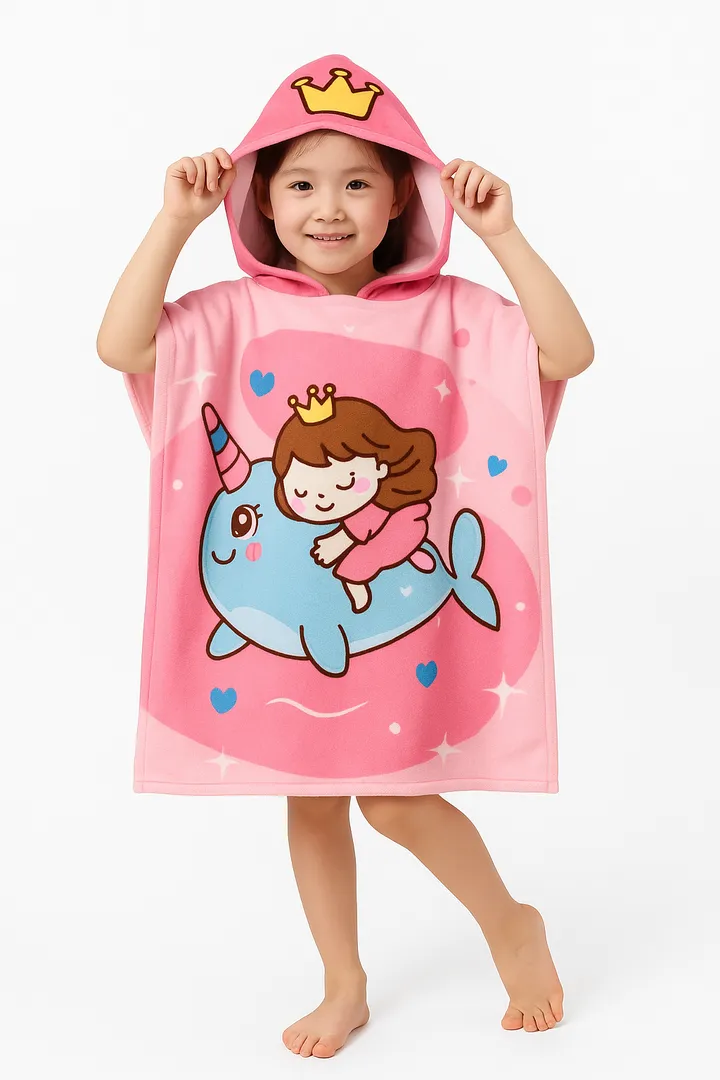 حوله شنلی طرح پرنسس و نهنگ تک شاخ