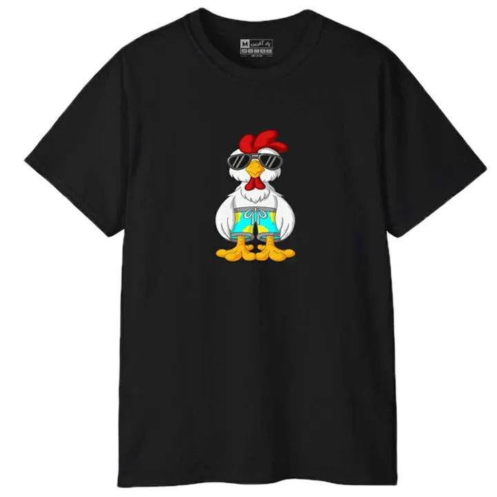 تی شرت آستین کوتاه مردانه پاد آفرین مدل خروس خفن ک...